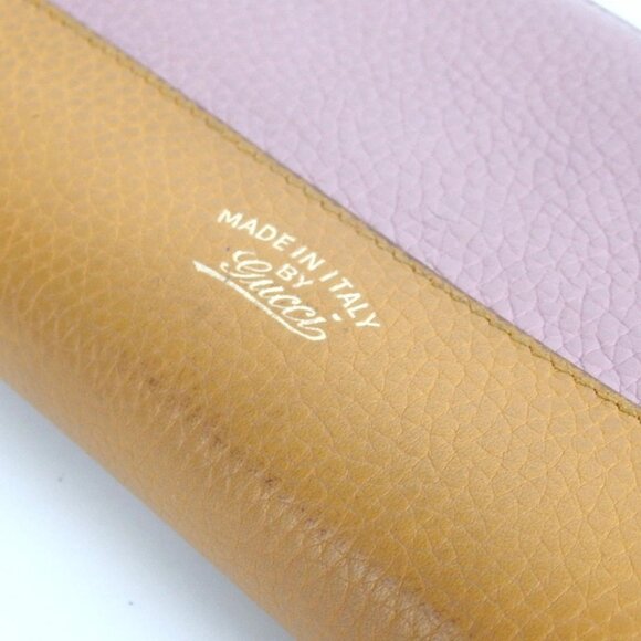 Authentic GUCCI 307984.496353 Zip Around Bamboo purse leather [Used] - Picture 6 of 16